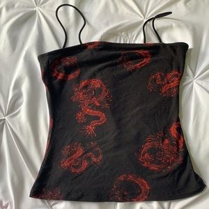 Dragon Printed Tank Top